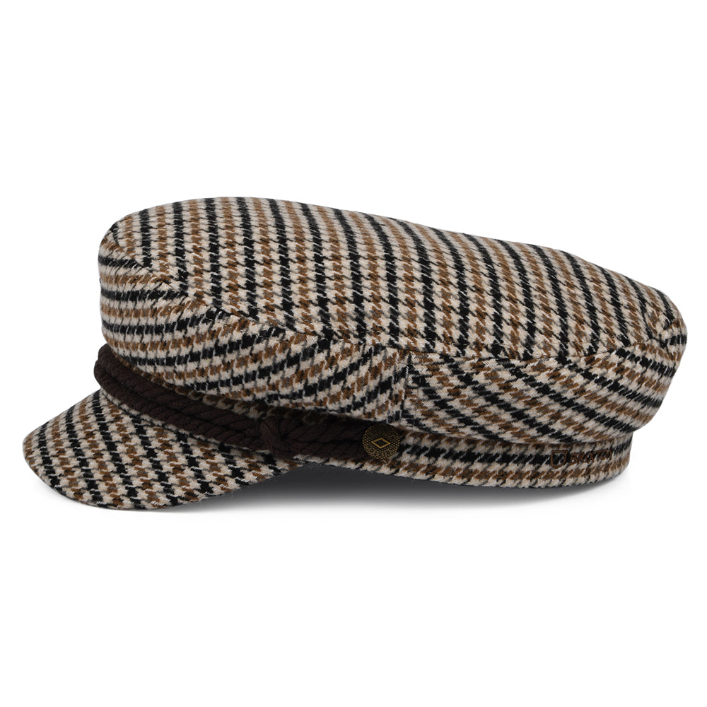 Casquette de Marin Pied-de-Poule sable-marron-orange BRIXTON