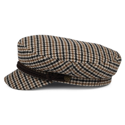 Casquette de Marin Pied-de-Poule sable-marron-orange BRIXTON