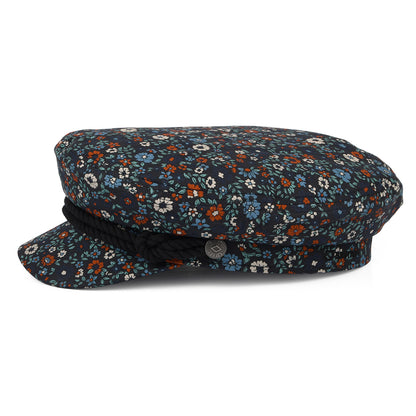 Casquette de Marin en Coton Floral bleu marine délavé BRIXTON