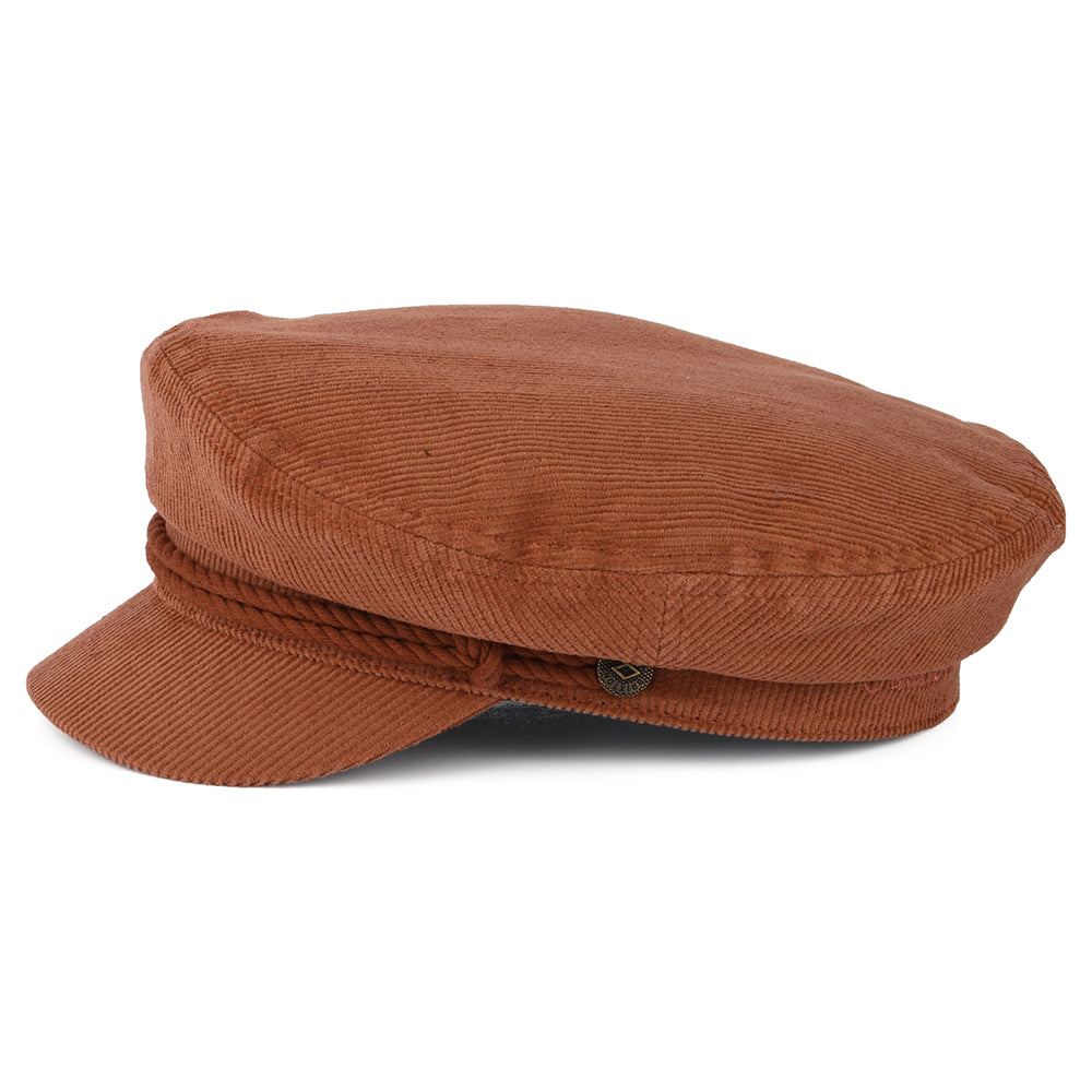Casquette de Marin en Velours Côtelé terracotta BRIXTON