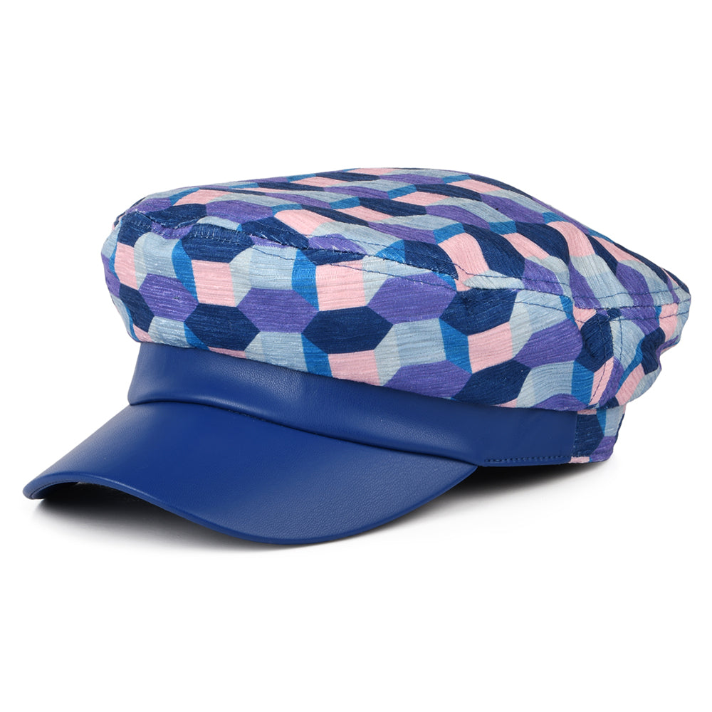 Casquette de Marin Graphique violette-bleu SEEBERGER