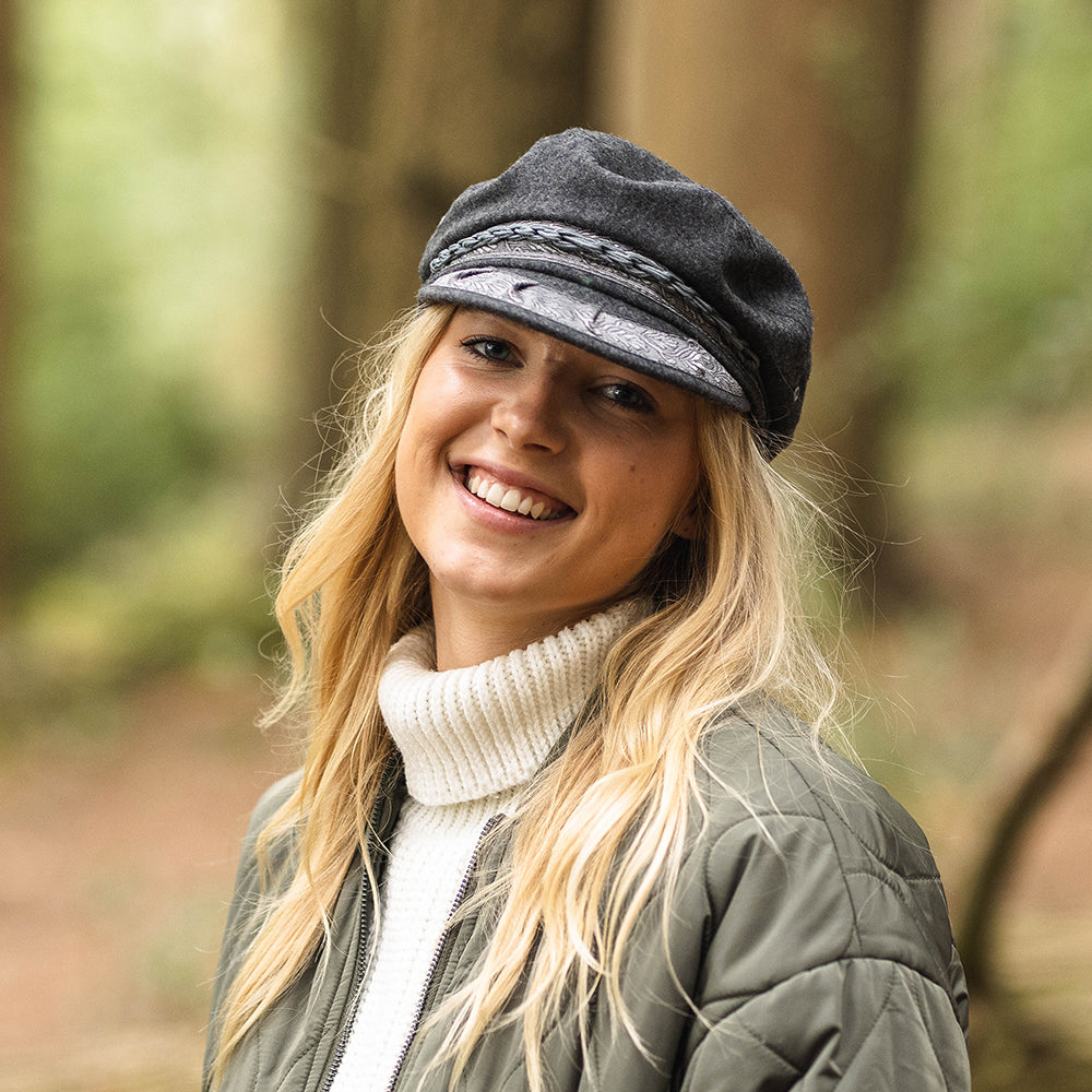 Casquette de Marin Grec en Laine gris JAXON & JAMES