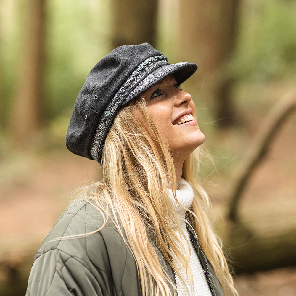 Casquette de Marin Grec en Laine gris JAXON & JAMES