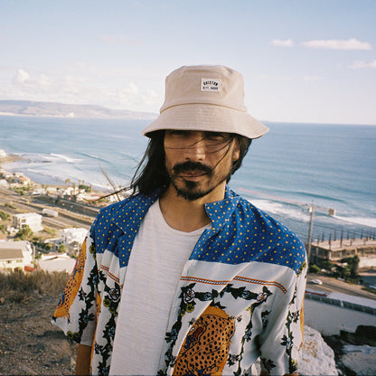 Chapeau Bob Délavé Pliable Woodburn sable BRIXTON
