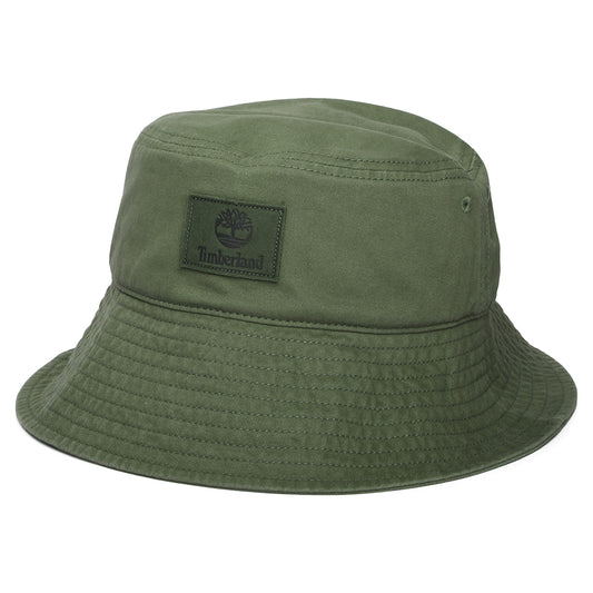 Chapeau Bob en Coton Sergé Délavé Monochrome olive TIMBERLAND