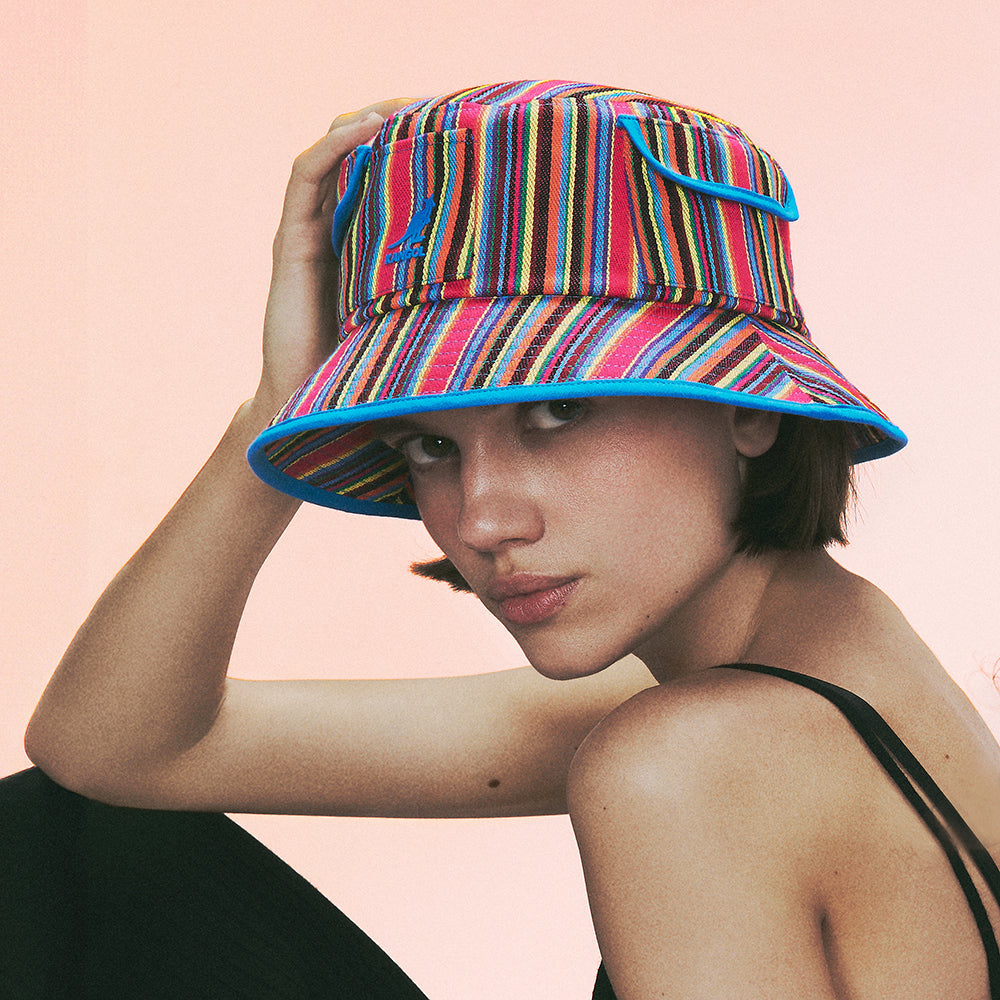Chapeau Bob Multi Colour Stripe arc-en-ciel KANGOL