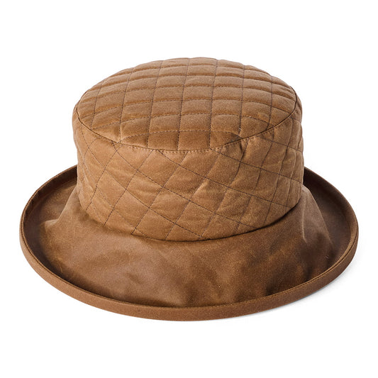 Chapeau Bob Matelassé en Coton Ciré Britannique beige sable FAILSWORTH