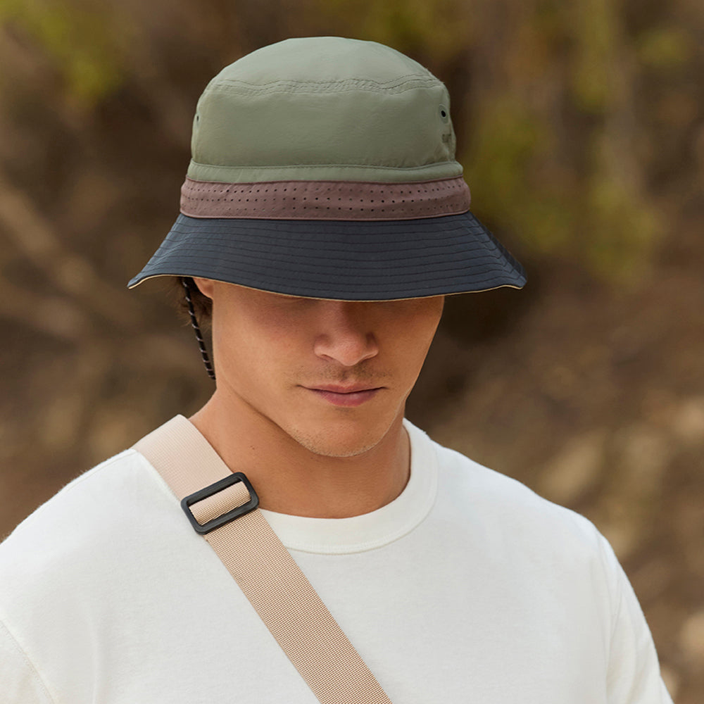 Chapeau Bob Recyclé Samasoda olive-marron-noir BARTS