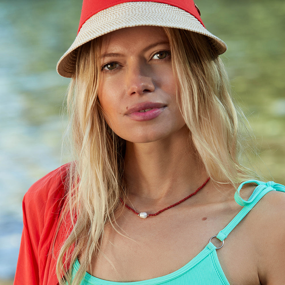 Visière Vesder rouge-naturel BARTS
