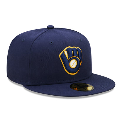 Casquette 59FIFTY MLB On Field AC Perf Milwaukee Brewers bleu marine NEW ERA