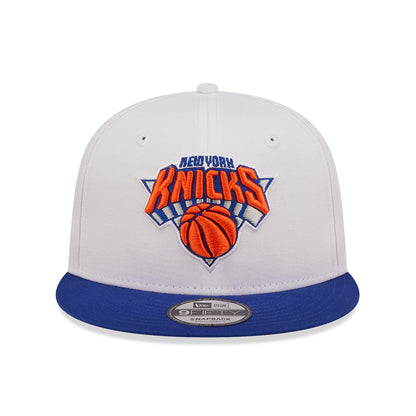 Casquette Snapback 9FIFTY NBA White Crown Team New York Knicks blanc-bleu NEW ERA