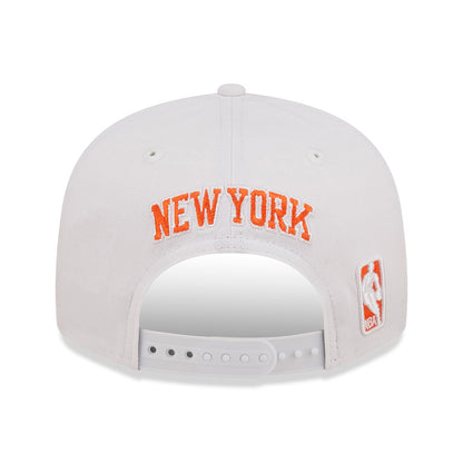 Casquette Snapback 9FIFTY NBA White Crown Team New York Knicks blanc-bleu NEW ERA