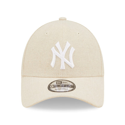 Casquette 9FORTY MLB Linen New York Yankees pierre-blanc NEW ERA
