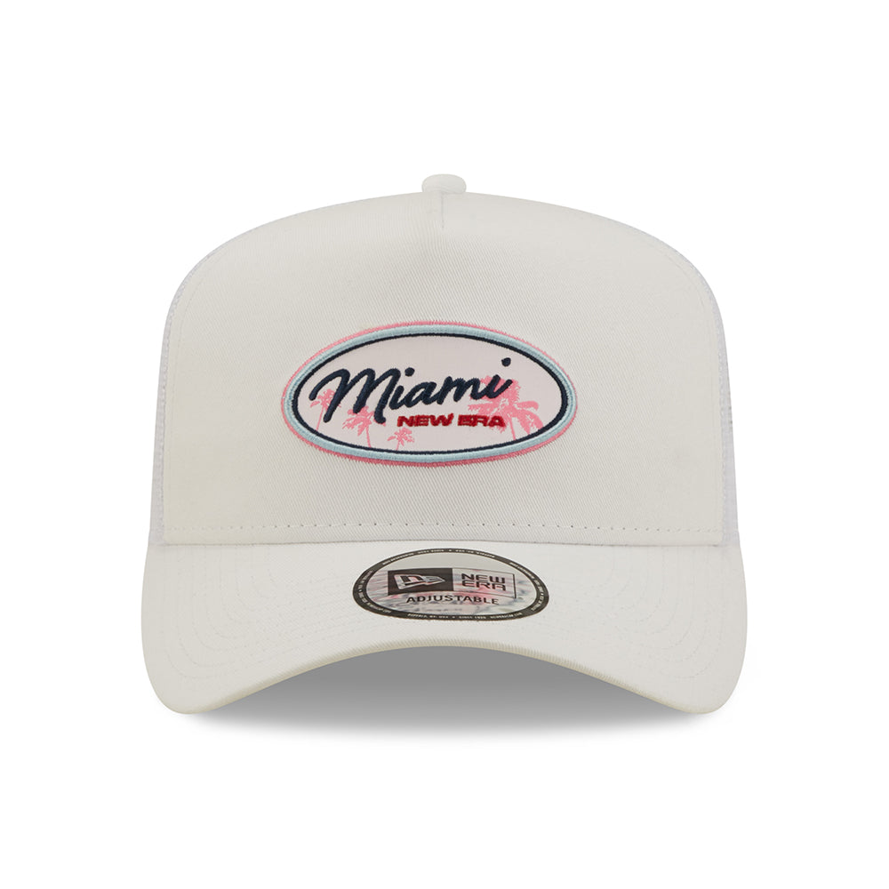 Casquette Trucker Oval State A-Frame Miami blanc NEW ERA