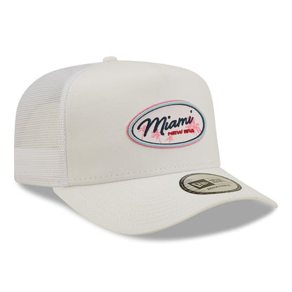 Casquette Trucker Oval State A-Frame Miami blanc NEW ERA