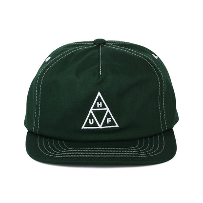 Casquette Snapback Non Structurée Triple Triangle vert sapin-blanc HUF