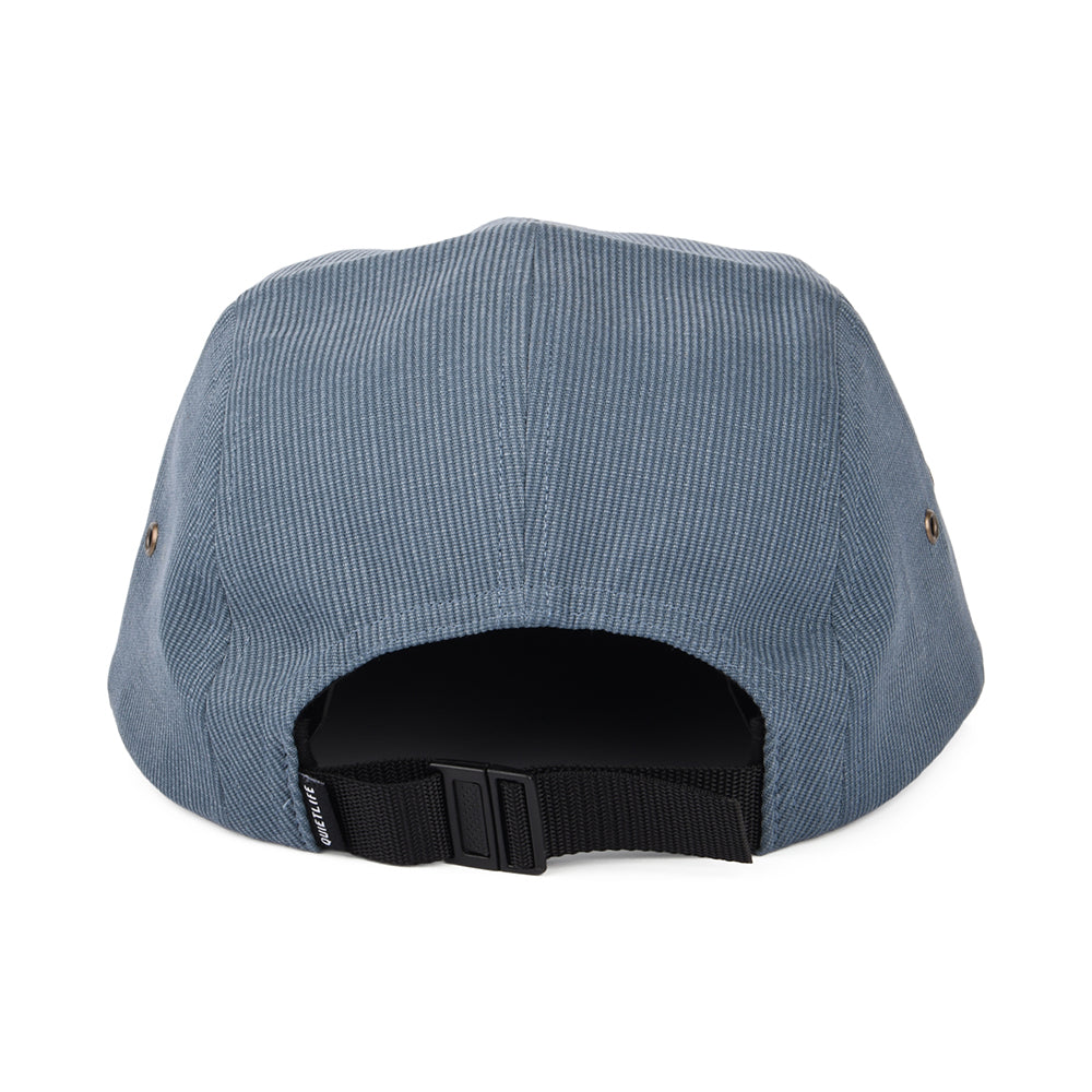 Casquette 5 Panel Cord Combo bleu-beige sable THE QUIET LIFE