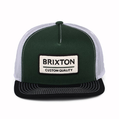 Casquette Trucker Palmer Proper MP vert-noir délavé-blanc BRIXTON