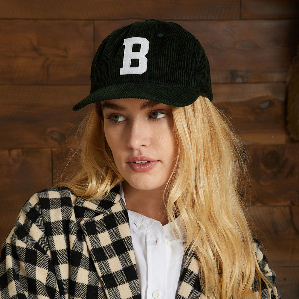 Casquette en Velours Côtelé Big B MP vert BRIXTON