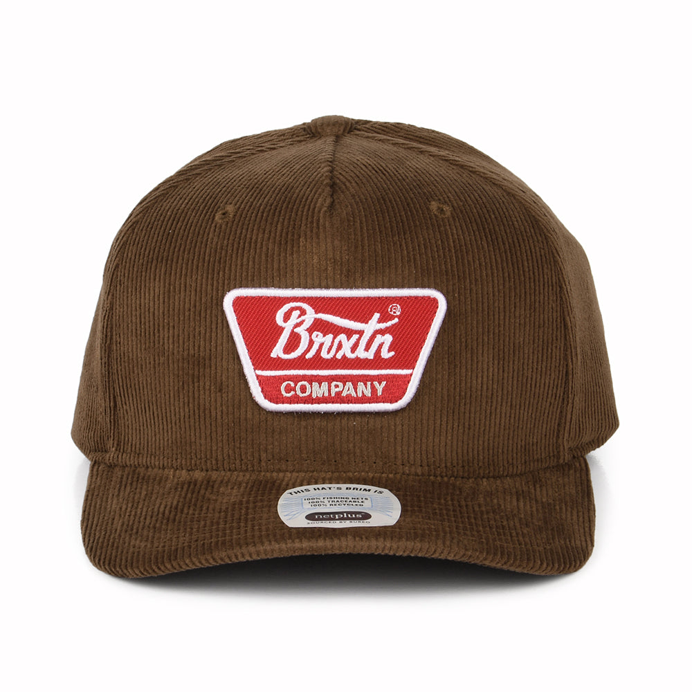 Casquette Snapback en Velours Côtelé Linwood C NetPLus MP marron-rouge BRIXTON