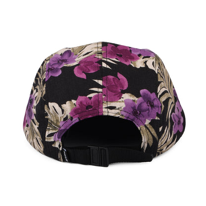 Casquette 5 Panel Floral en Coton Bio noir-violet THE QUIET LIFE