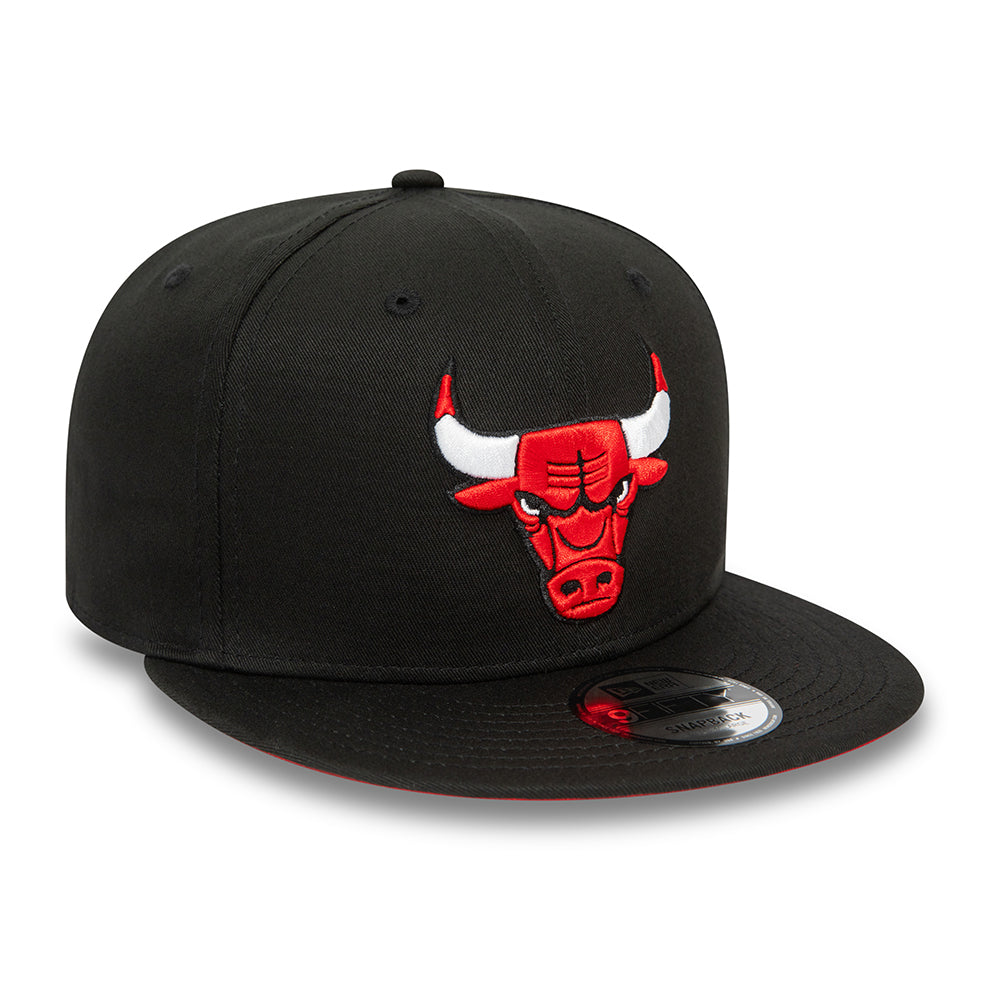 Casquette Snapback 9FIFTY NBA Rear Logo Chicago Bulls noir NEW ERA