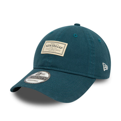 Casquette 9TWENTY NE Canvas en Coton bleu sarcelle foncé NEW ERA