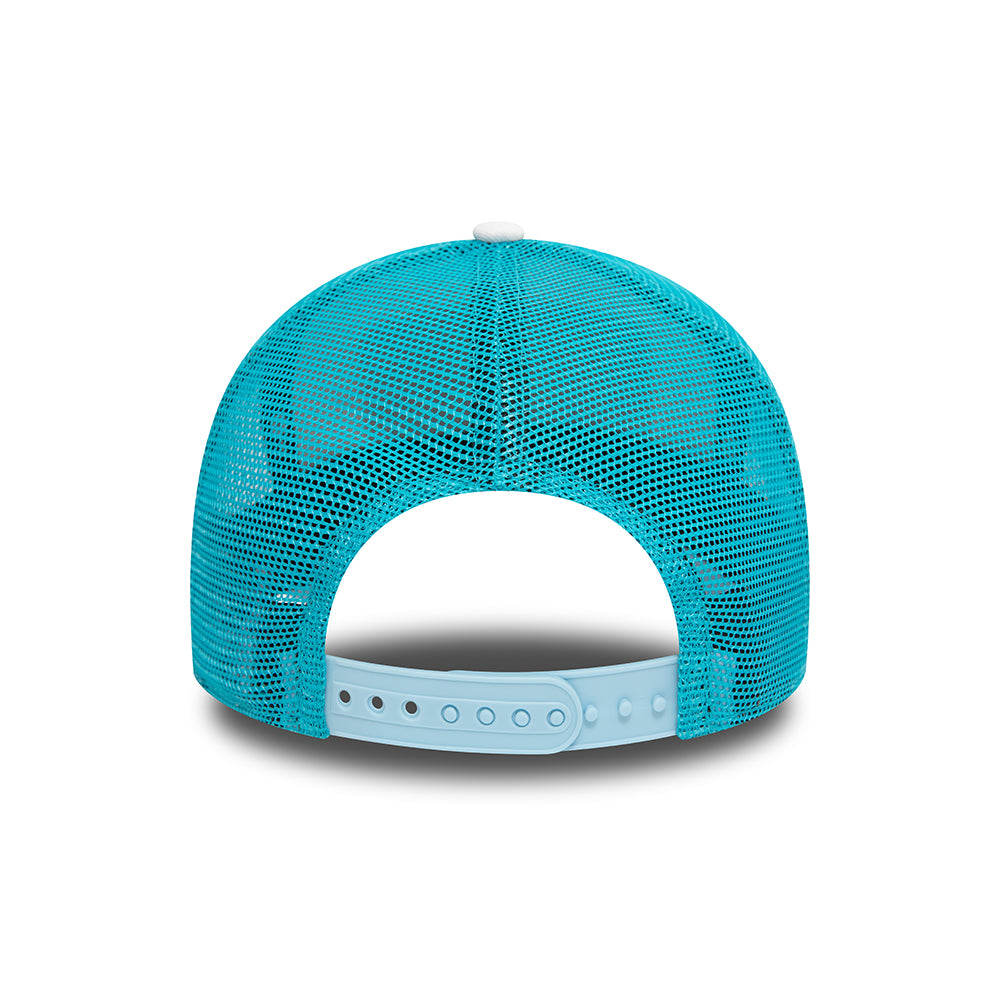 Casquette Trucker NE Summer A-Frame Mykonos blanc-bleu clair NEW ERA