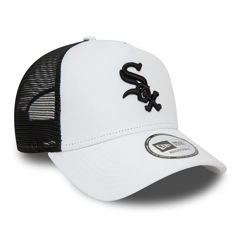 Casquette Trucker A-Frame MLB League Essential Chicago White Sox blanc-noir NEW ERA