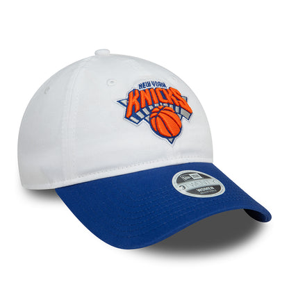 Casquette Femme 9TWENTY NBA White Crown New York Knicks blanc-bleu roi NEW ERA