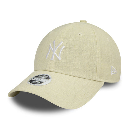 Casquette Femme 9FORTY MLB Linen New York Yankees pierre-blanc NEW ERA