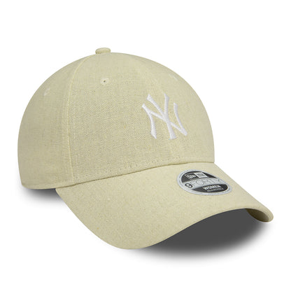 Casquette Femme 9FORTY MLB Linen New York Yankees pierre-blanc NEW ERA
