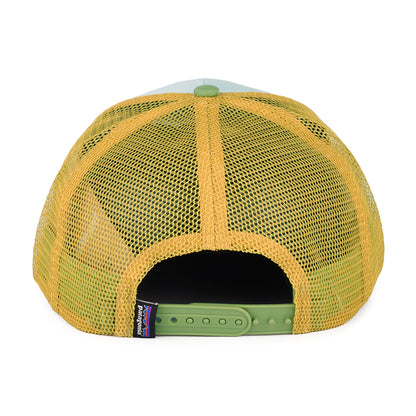 Casquette Trucker en Coton Bio P-6 Logo menthe-vert-moutarde PATAGONIA