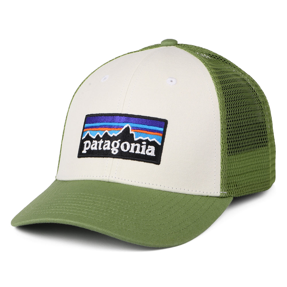 Casquette Trucker en Coton Bio LoPro P-6 Logo blanc cassé-olive PATAGONIA
