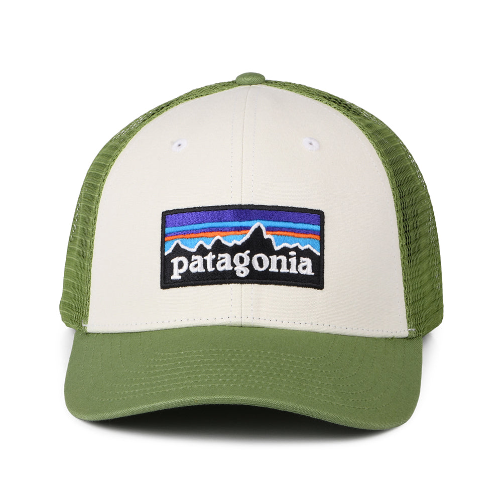 Casquette Trucker en Coton Bio LoPro P-6 Logo blanc cassé-olive PATAGONIA