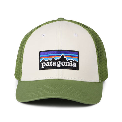 Casquette Trucker en Coton Bio LoPro P-6 Logo blanc cassé-olive PATAGONIA