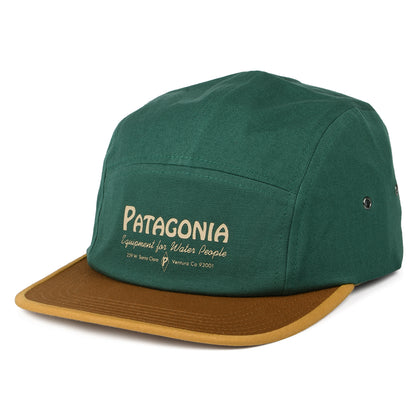 Casquette 5 Panel en Coton Bio Water People Banner Graphic Maclure vert-moutarde PATAGONIA