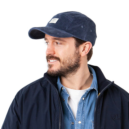 Casquette 5 Panel en Velours Côtelé Hardford bleu marine BARTS