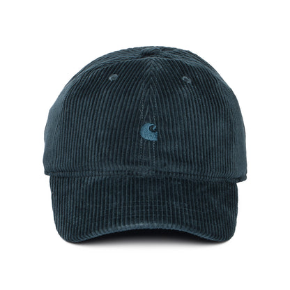 Casquette en Velours Côtelé Large Harlem bleu sarcelle CARHARTT WIP