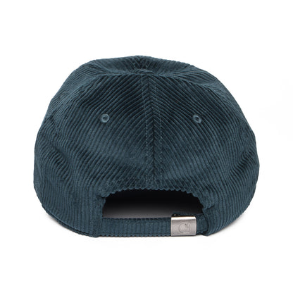 Casquette en Velours Côtelé Large Harlem bleu sarcelle CARHARTT WIP