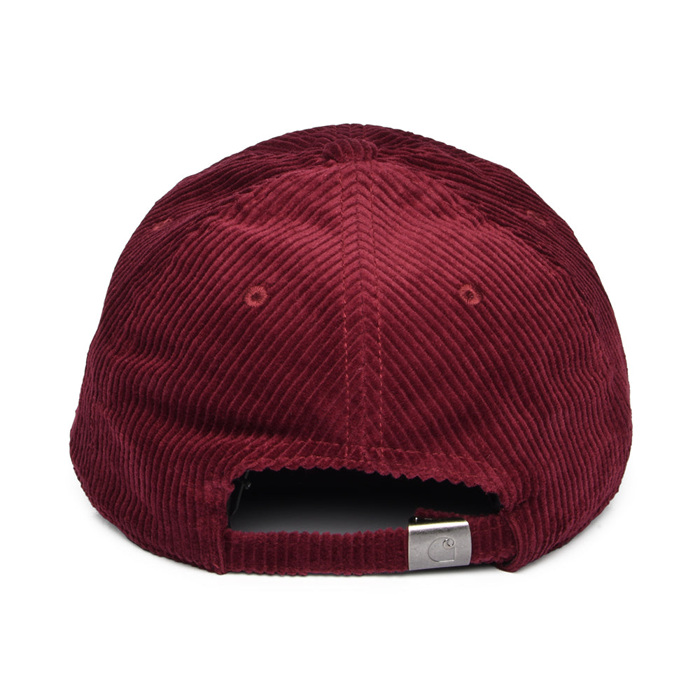 Casquette en Velours Côtelé Large Harlem vin CARHARTT WIP