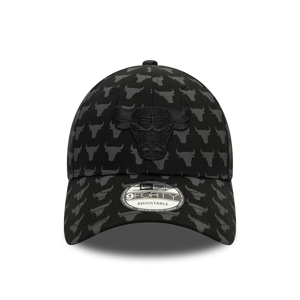 Casquette 9FORTY NBA Monogram Chicago Bulls noir NEW ERA