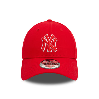 Casquette 9FORTY MLB Team Outline New York Yankees écarlate-blanc NEW ERA