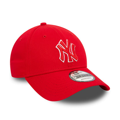 Casquette 9FORTY MLB Team Outline New York Yankees écarlate-blanc NEW ERA