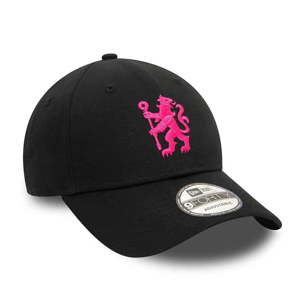 Casquette 9FORTY Lion Crest Chelsea FC noir-rose vif NEW ERA