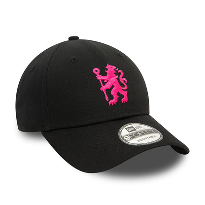 Casquette 9FORTY Lion Crest Chelsea FC noir-rose vif NEW ERA
