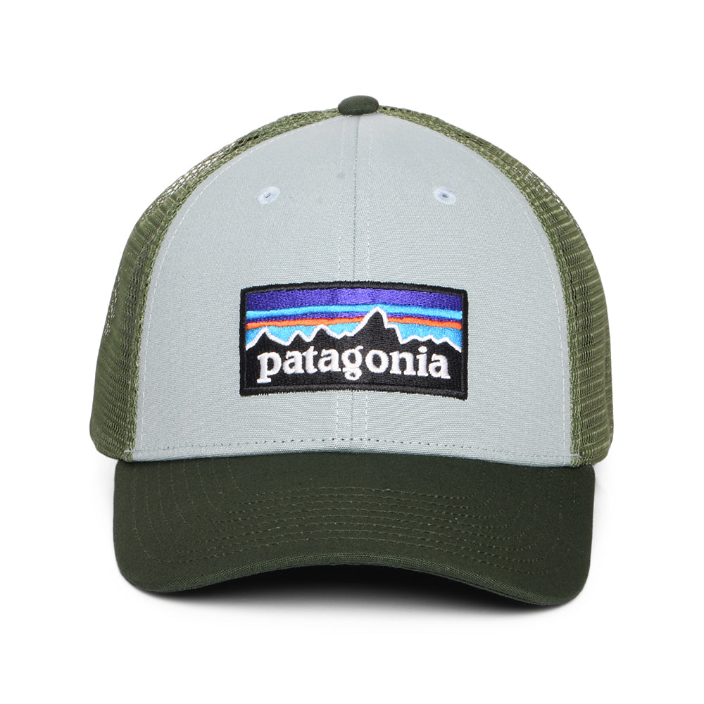 Casquette Trucker en Coton Bio LoPro P-6 Logo bleu clair-forêt PATAGONIA