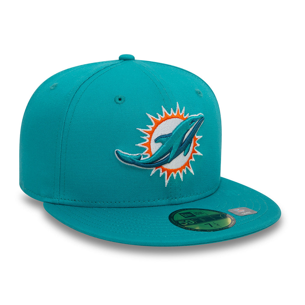 Casquette 59FIFTY NFL OTC Miami Dolphins bleu sarcelle NEW ERA