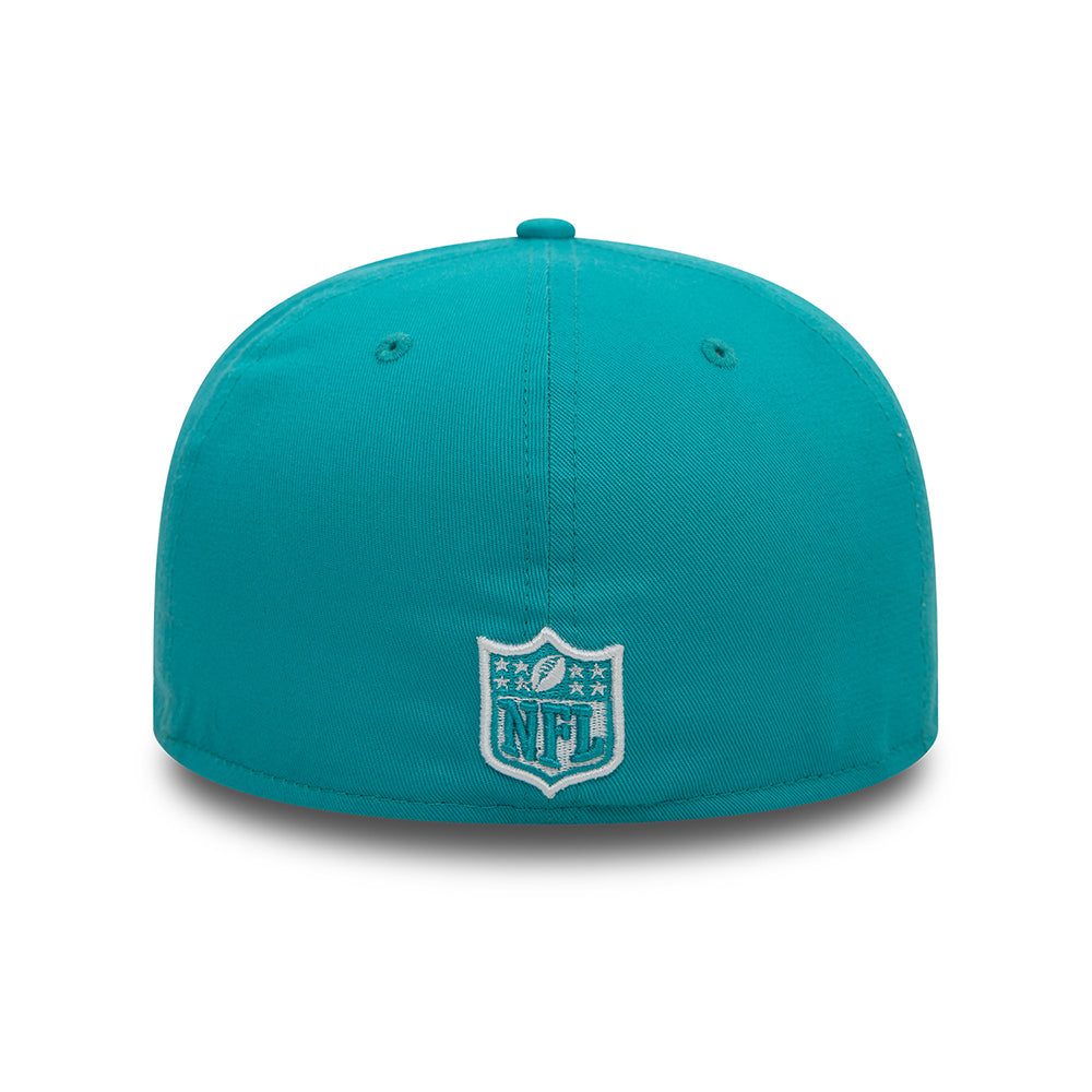 Casquette 59FIFTY NFL OTC Miami Dolphins bleu sarcelle NEW ERA