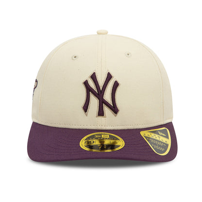 Casquette 59FIFTY MLB Seasonal World Series Low Profile New York Yankees crème clair-quetsche NEW ERA